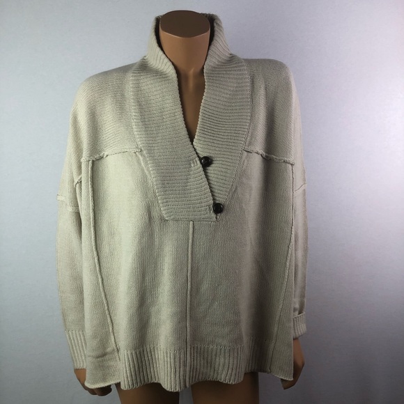 RD style oversized cream knitted sweater Sz S